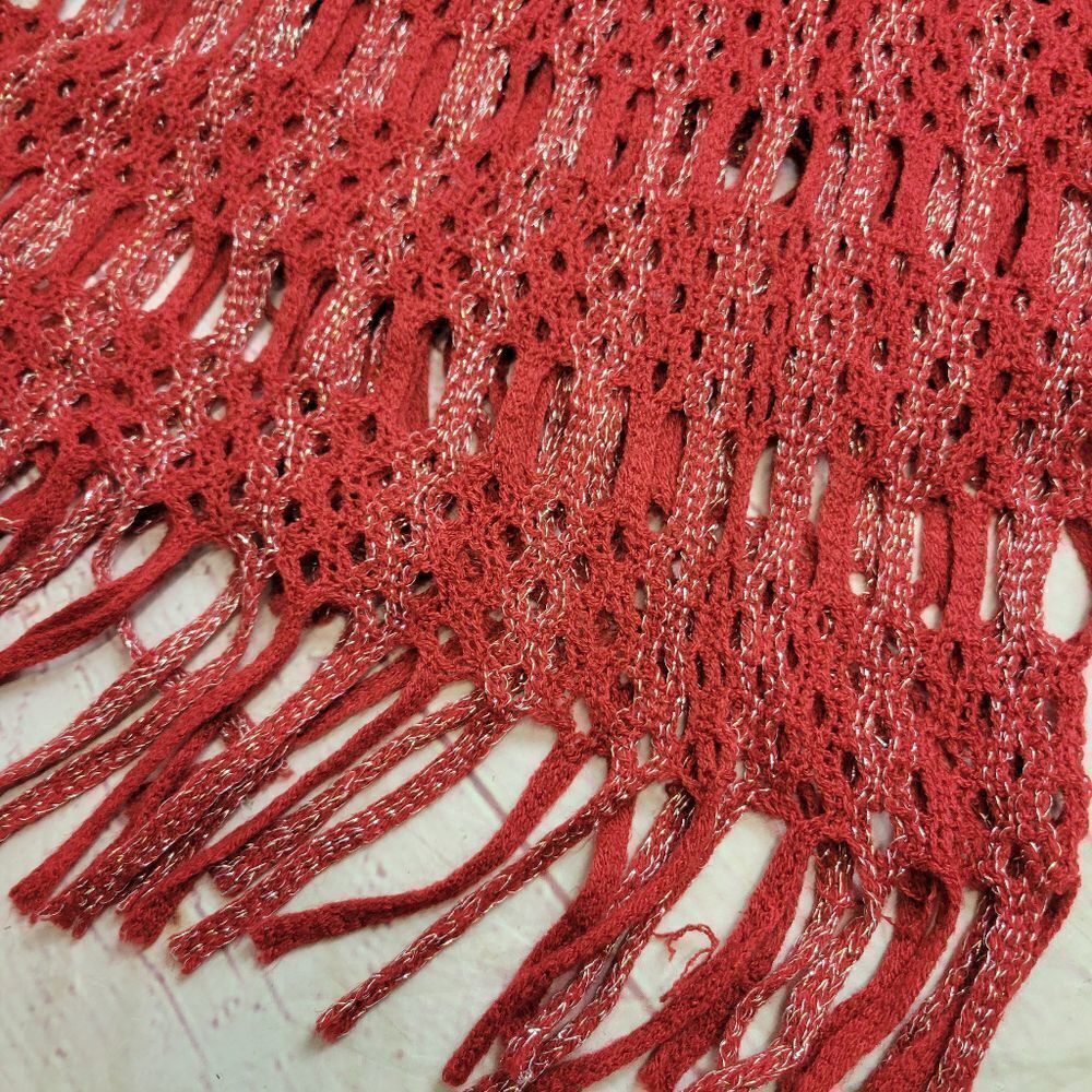 Infinity scarf red/silver - Picture 2 of 4